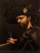 Giovanni Paolo Lomazzo self portrait as Abbot of the Accademia della Val di Blenio Germany oil painting artist